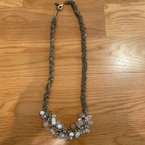 J. Crew gold pearl/beaded necklace